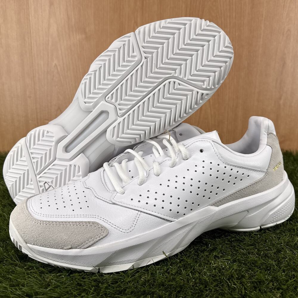 adidas CourtJam Control 3 Tennis Shoe Cloud White Grey JI4235 Mens Sz 14